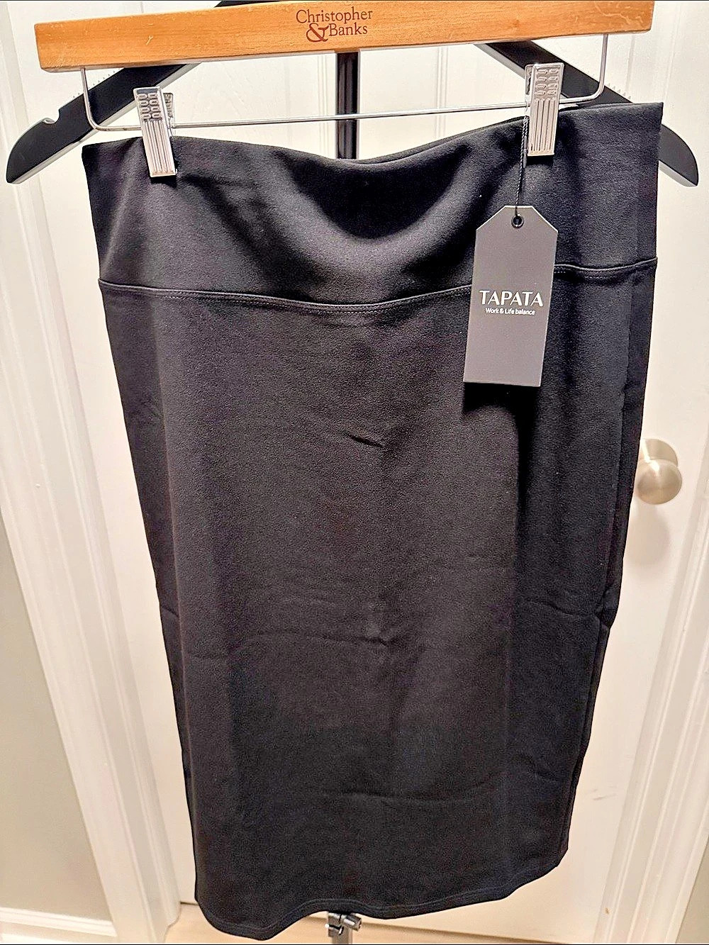 TAPATA Black Midi Skirt NWT
